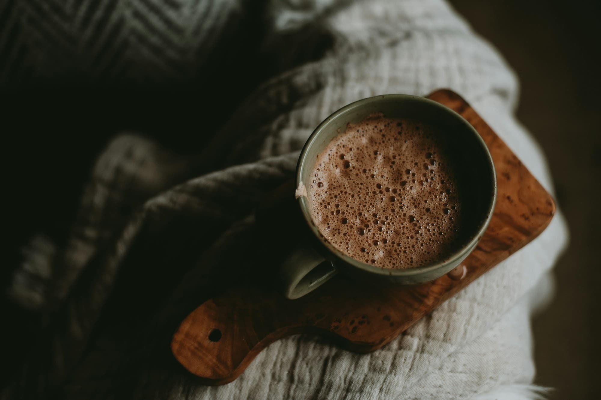 A mug of hot chocolate