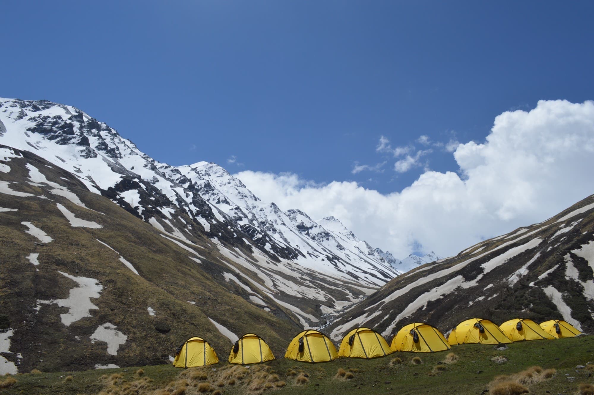 Open meadow in the Sangla valley below the peaks